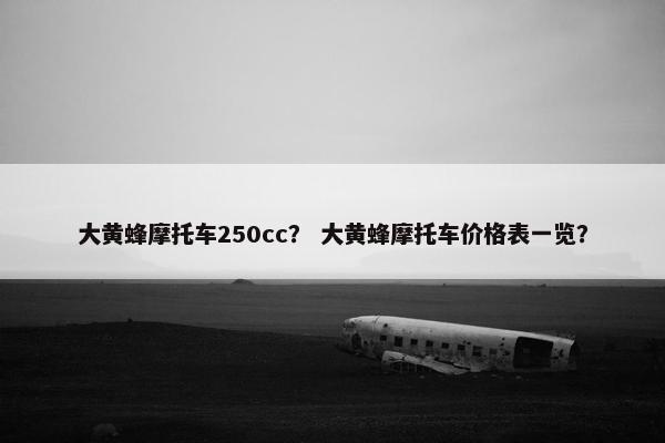 大黄蜂摩托车250cc？ 大黄蜂摩托车价格表一览？