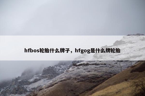 hfbos轮胎什么牌子，hfgog是什么牌轮胎
