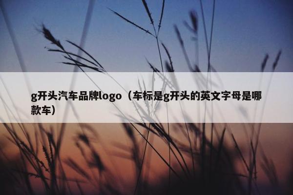 g开头汽车品牌logo（车标是g开头的英文字母是哪款车）