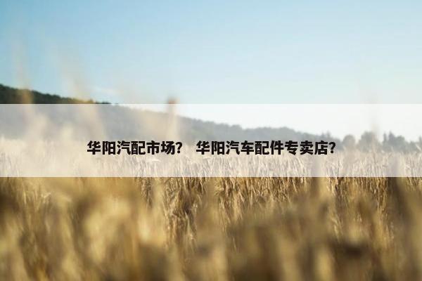 华阳汽配市场？ 华阳汽车配件专卖店？