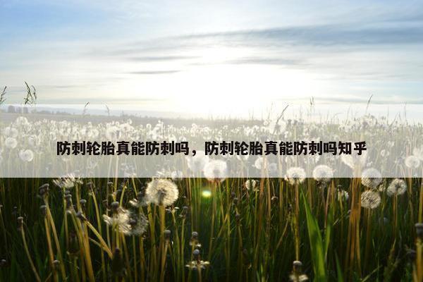 防刺轮胎真能防刺吗，防刺轮胎真能防刺吗知乎