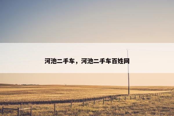 河池二手车，河池二手车百姓网