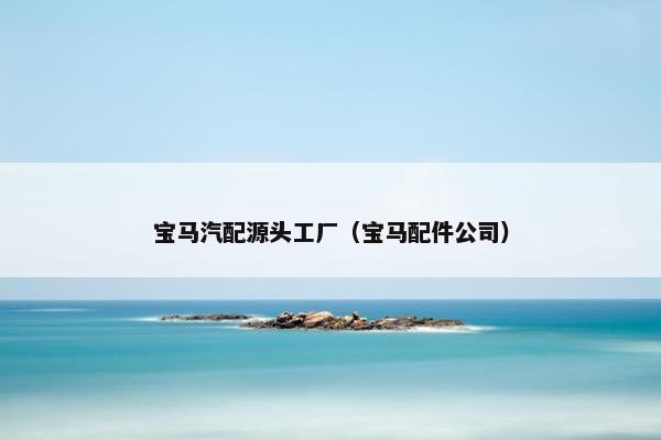 宝马汽配源头工厂（宝马配件公司）