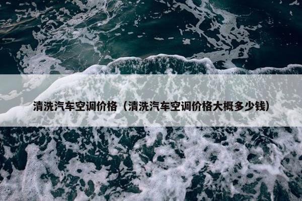 清洗汽车空调价格（清洗汽车空调价格大概多少钱）