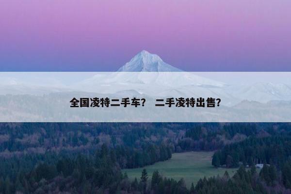 全国凌特二手车？ 二手凌特出售？