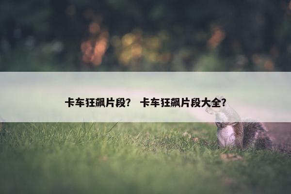 卡车狂飙片段？ 卡车狂飙片段大全？