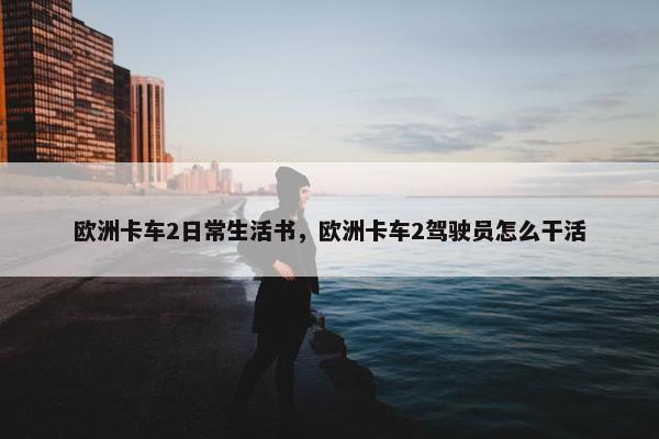 欧洲卡车2日常生活书，欧洲卡车2驾驶员怎么干活