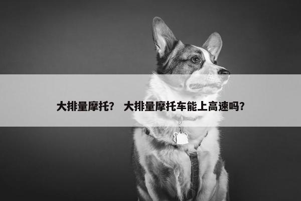 大排量摩托？ 大排量摩托车能上高速吗？