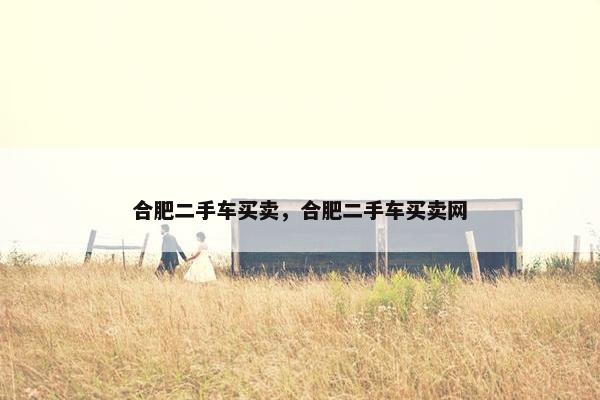 合肥二手车买卖，合肥二手车买卖网