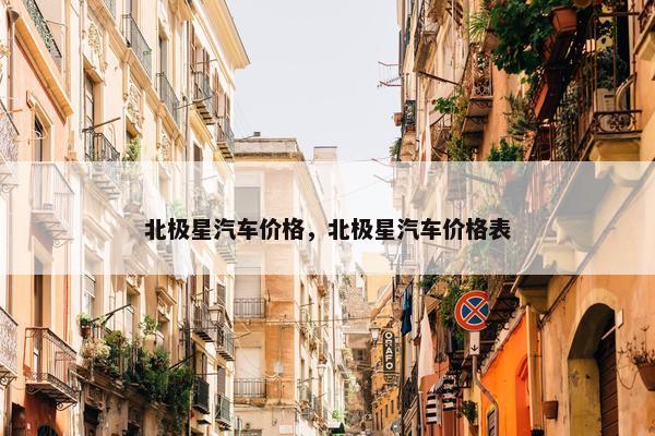 北极星汽车价格，北极星汽车价格表