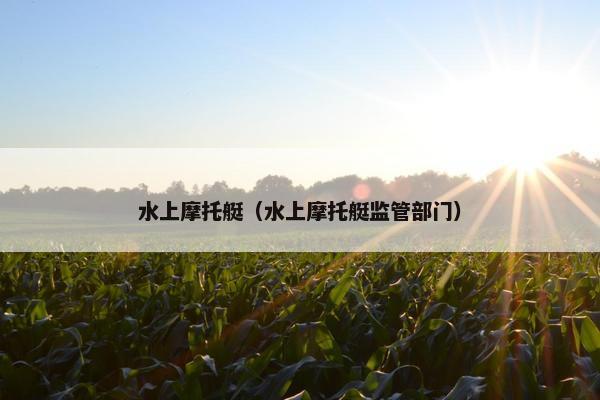 水上摩托艇（水上摩托艇监管部门）