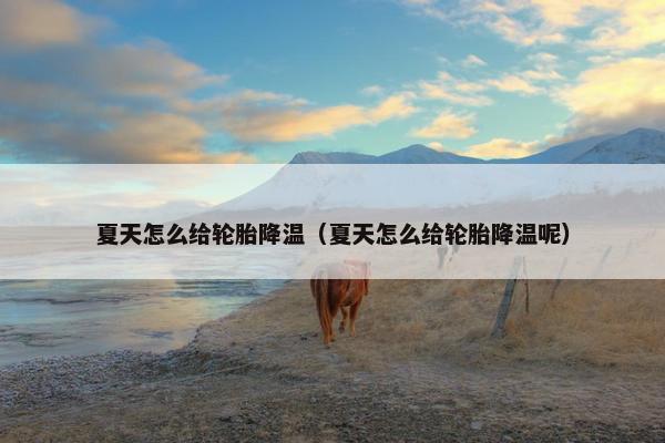 夏天怎么给轮胎降温（夏天怎么给轮胎降温呢）