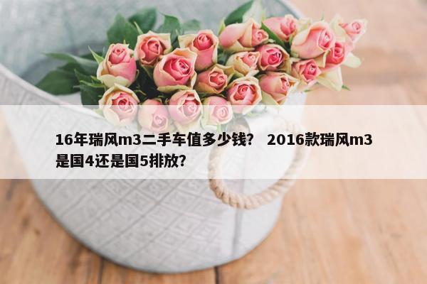 16年瑞风m3二手车值多少钱？ 2016款瑞风m3是国4还是国5排放？