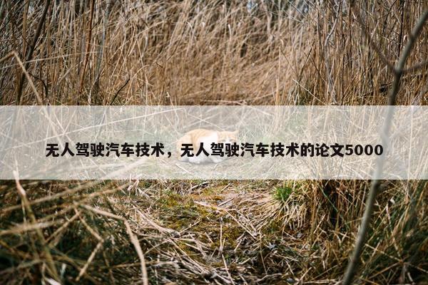 无人驾驶汽车技术，无人驾驶汽车技术的论文5000