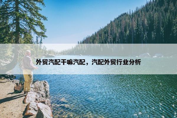 外贸汽配干嘛汽配，汽配外贸行业分析