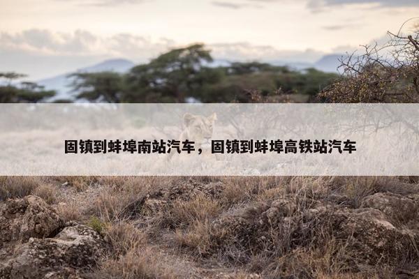 固镇到蚌埠南站汽车，固镇到蚌埠高铁站汽车