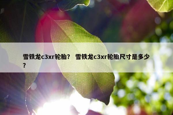 雪铁龙c3xr轮胎？ 雪铁龙c3xr轮胎尺寸是多少？