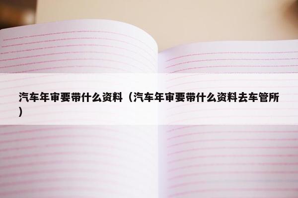 汽车年审要带什么资料（汽车年审要带什么资料去车管所）