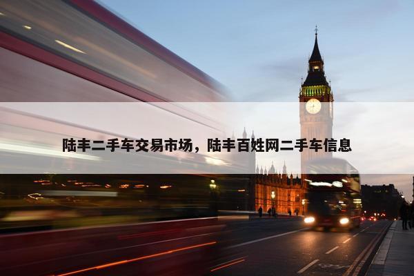 陆丰二手车交易市场，陆丰百姓网二手车信息