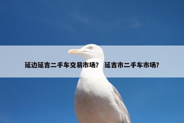 延边延吉二手车交易市场？ 延吉市二手车市场？