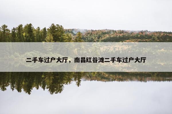 二手车过户大厅，南昌红谷滩二手车过户大厅