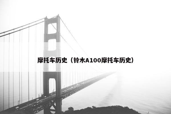 摩托车历史（铃木A100摩托车历史）