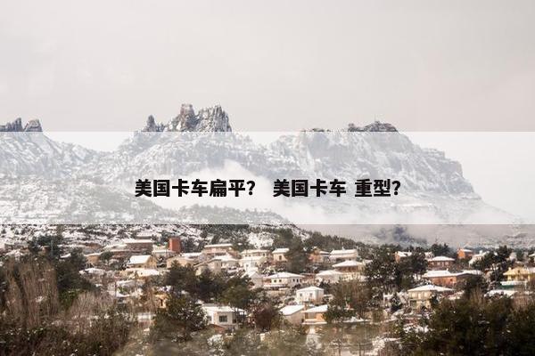 美国卡车扁平？ 美国卡车 重型？