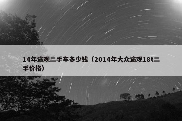 14年途观二手车多少钱（2014年大众途观18t二手价格）
