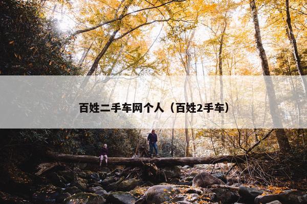 百姓二手车网个人（百姓2手车）