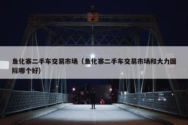鱼化寨二手车交易市场（鱼化寨二手车交易市场和大力国际哪个好）