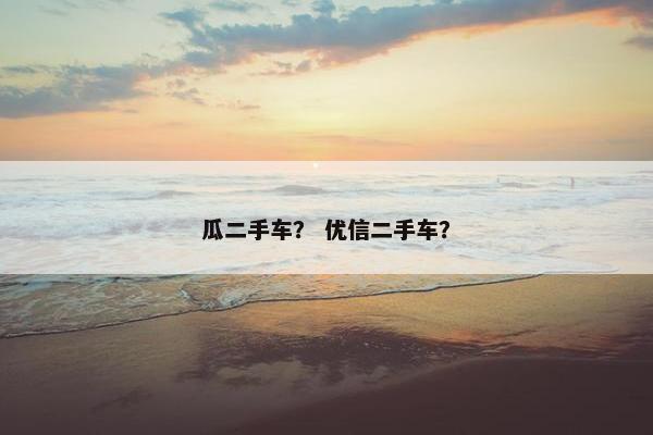 瓜二手车？ 优信二手车？