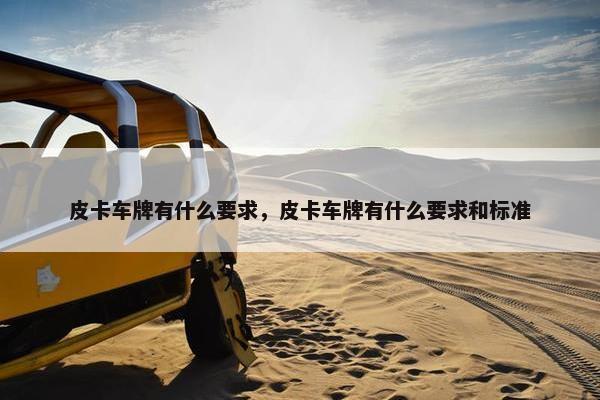 皮卡车牌有什么要求，皮卡车牌有什么要求和标准