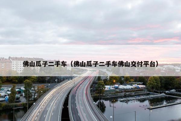 佛山瓜子二手车（佛山瓜子二手车佛山交付平台）