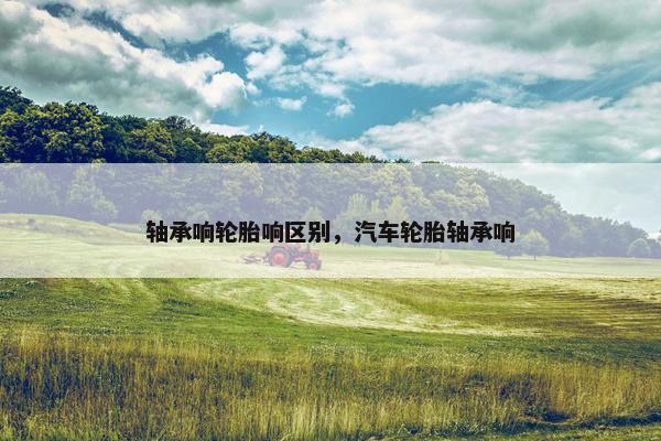 轴承响轮胎响区别，汽车轮胎轴承响