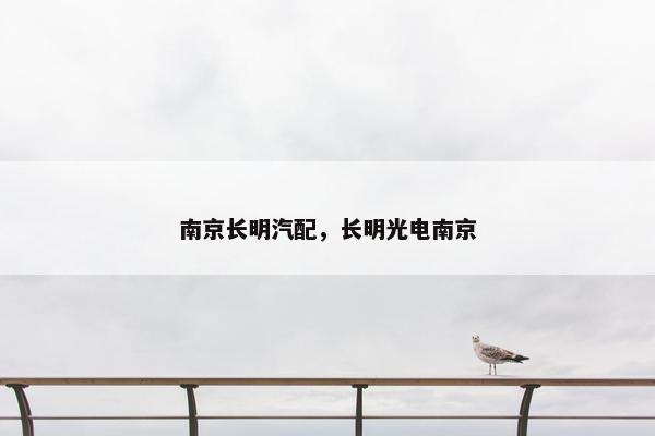 南京长明汽配，长明光电南京