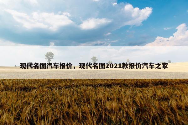 现代名图汽车报价，现代名图2021款报价汽车之家