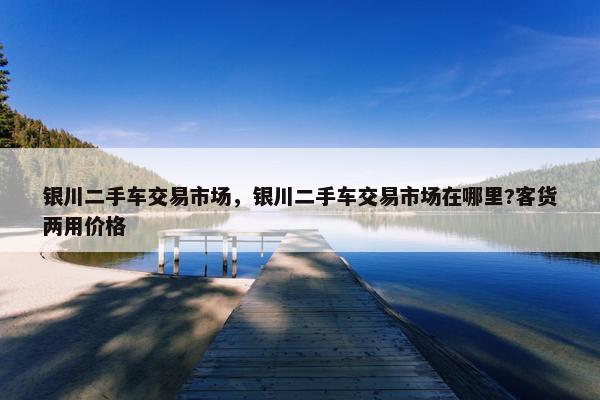 银川二手车交易市场，银川二手车交易市场在哪里?客货两用价格