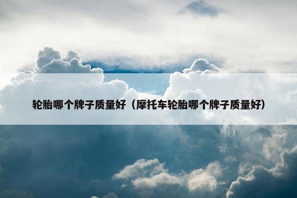 轮胎哪个牌子质量好（摩托车轮胎哪个牌子质量好）