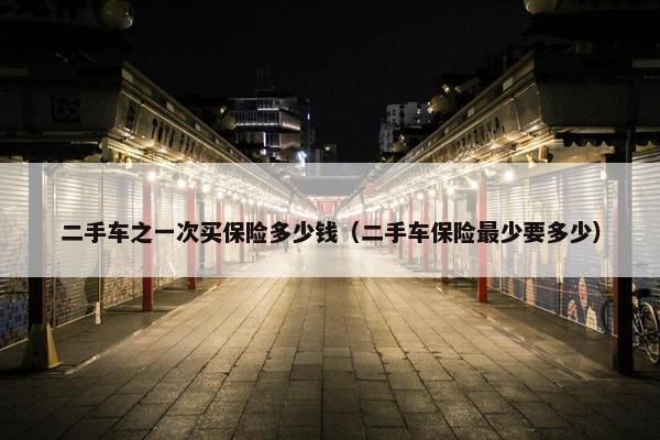 二手车之一次买保险多少钱（二手车保险最少要多少）