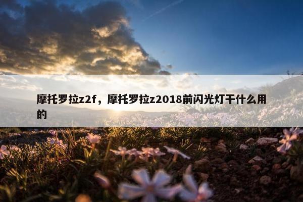 摩托罗拉z2f，摩托罗拉z2018前闪光灯干什么用的