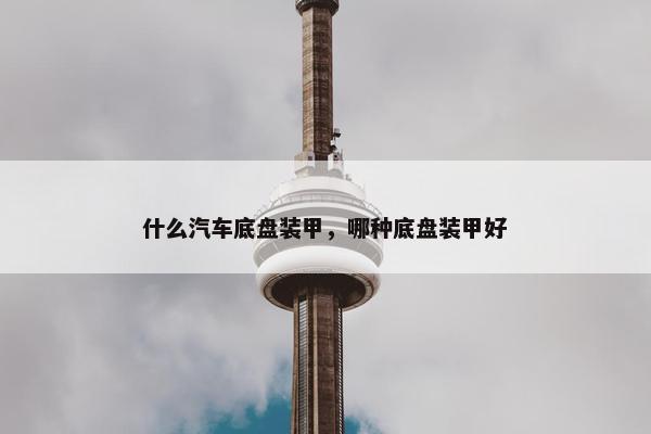 什么汽车底盘装甲，哪种底盘装甲好