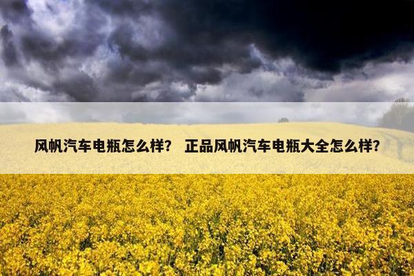 风帆汽车电瓶怎么样？ 正品风帆汽车电瓶大全怎么样？