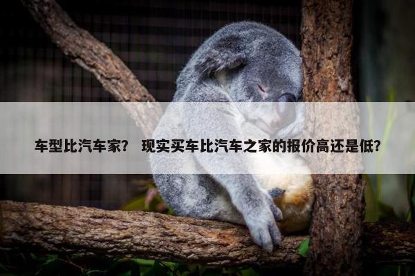车型比汽车家？ 现实买车比汽车之家的报价高还是低？