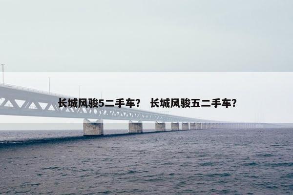 长城风骏5二手车？ 长城风骏五二手车？