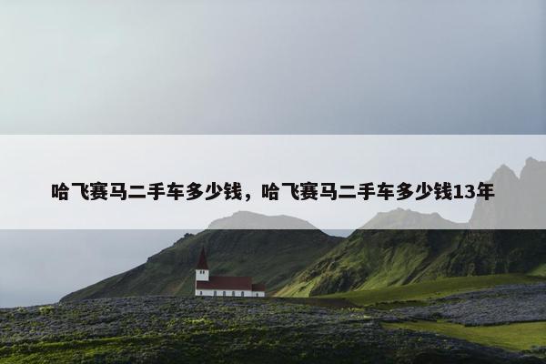 哈飞赛马二手车多少钱，哈飞赛马二手车多少钱13年