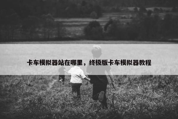 卡车模拟器站在哪里，终极版卡车模拟器教程