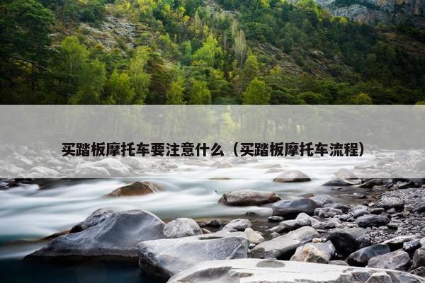 买踏板摩托车要注意什么（买踏板摩托车流程）