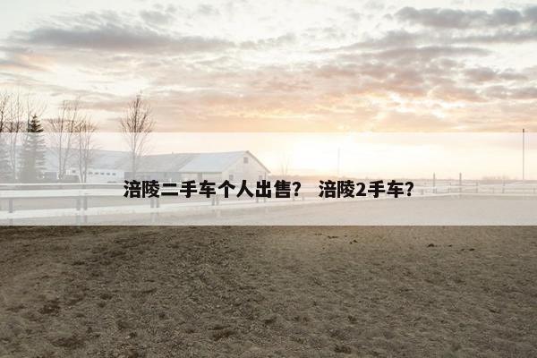 涪陵二手车个人出售？ 涪陵2手车？