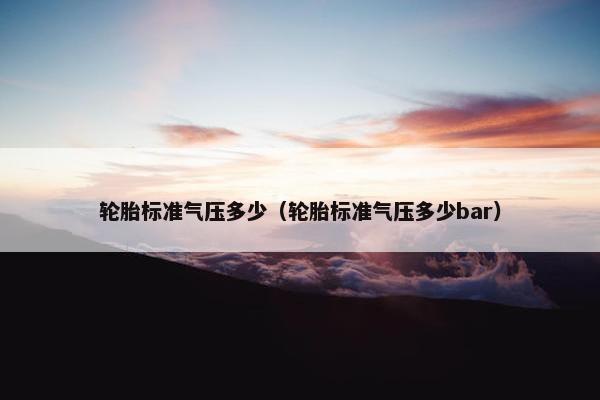 轮胎标准气压多少（轮胎标准气压多少bar）