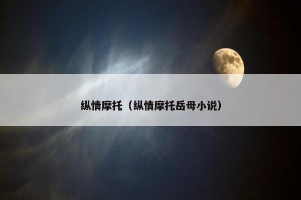 纵情摩托（纵情摩托岳母小说）